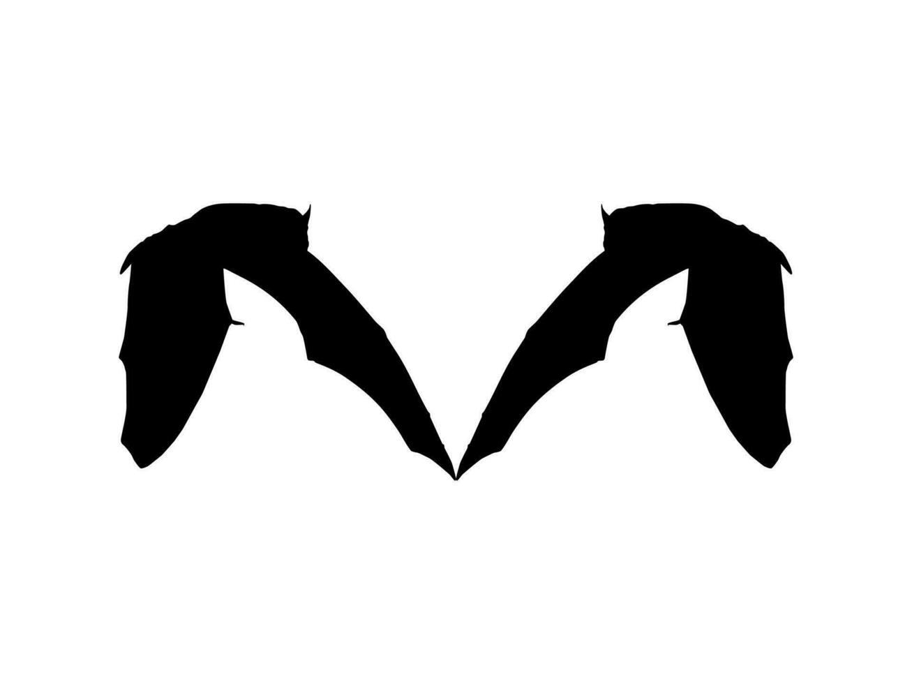 Silhouette of the Pair of Flying Fox or Bat for Art Illustration, Icon, Symbol, Pictogram, Logo, Website, or Graphic Design Element. Vector Illustration