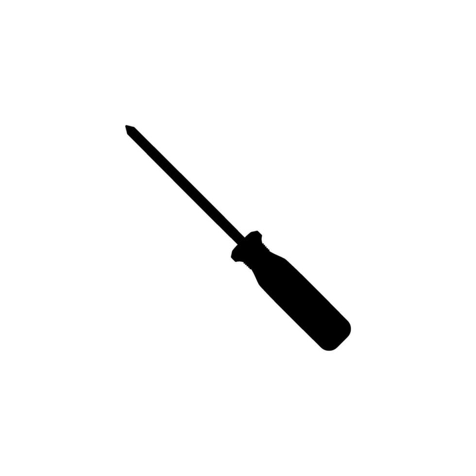 Plus or Positive Screwdriver Silhouette, Flat Style, can use for Art Illustration, Logo Gram, Pictogram, Website, Apps, or Graphic Design Element. Vector Illustration