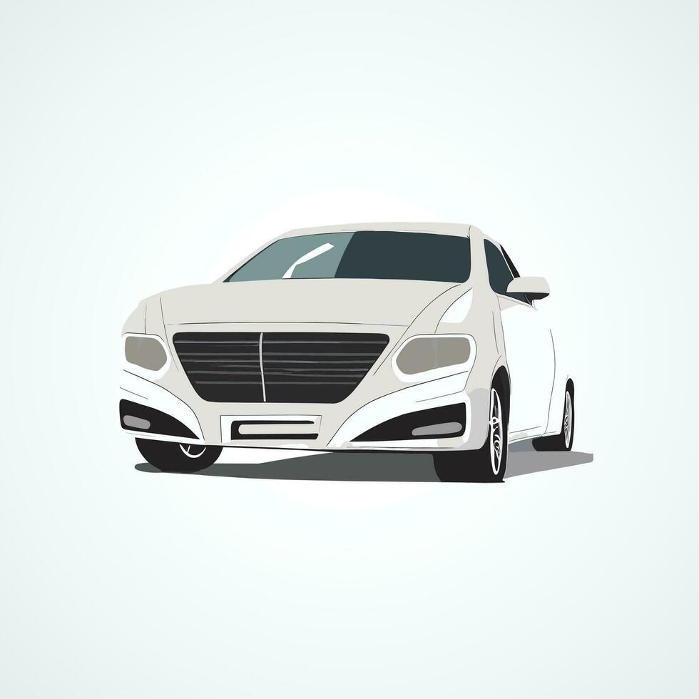 Flat design Hand drawn car illustration vector