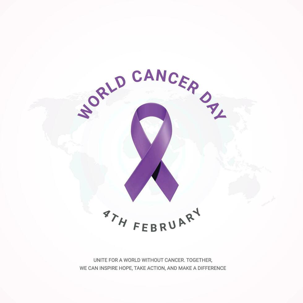 World cancer day creative design for social media post vector