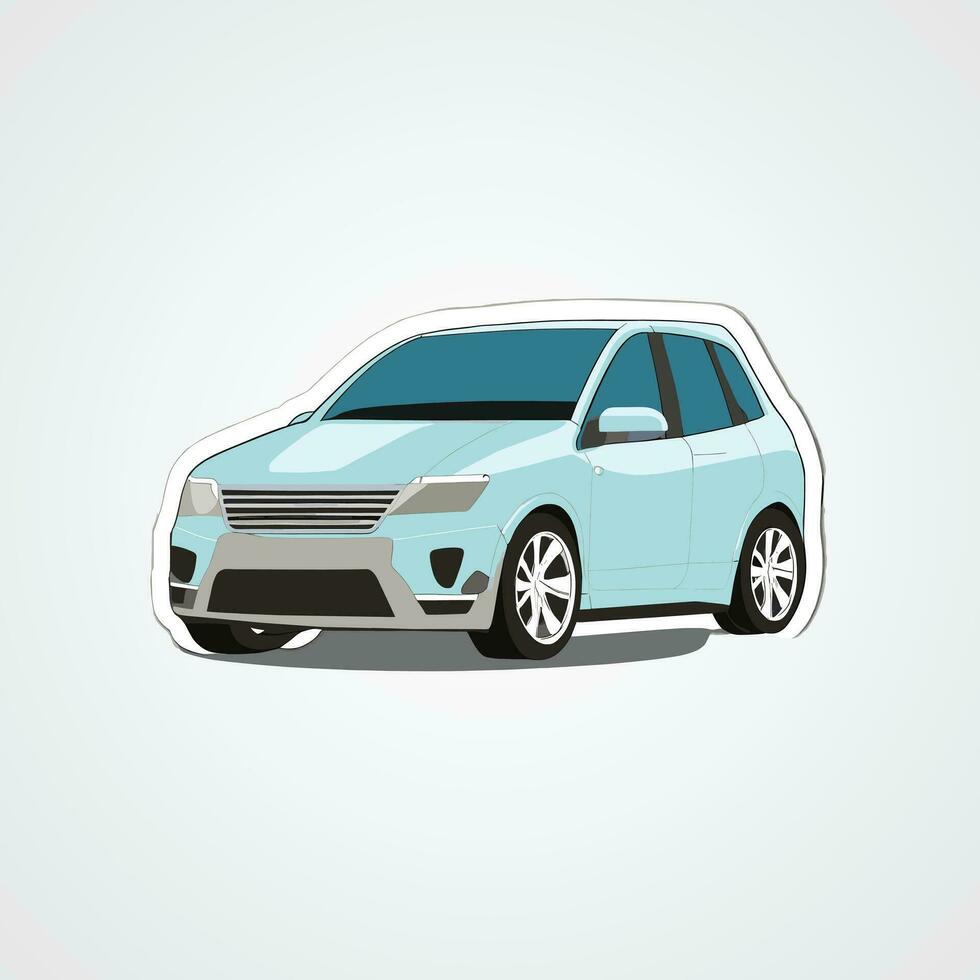 Flat design Hand drawn car illustration vector