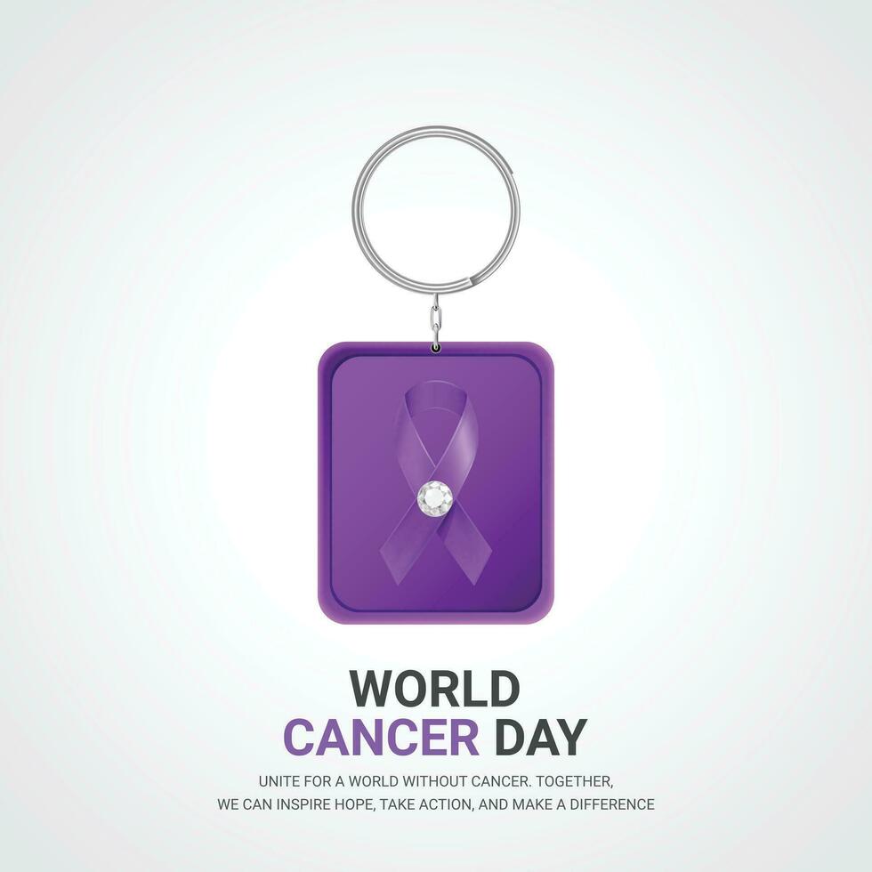 World cancer day creative design for social media post vector