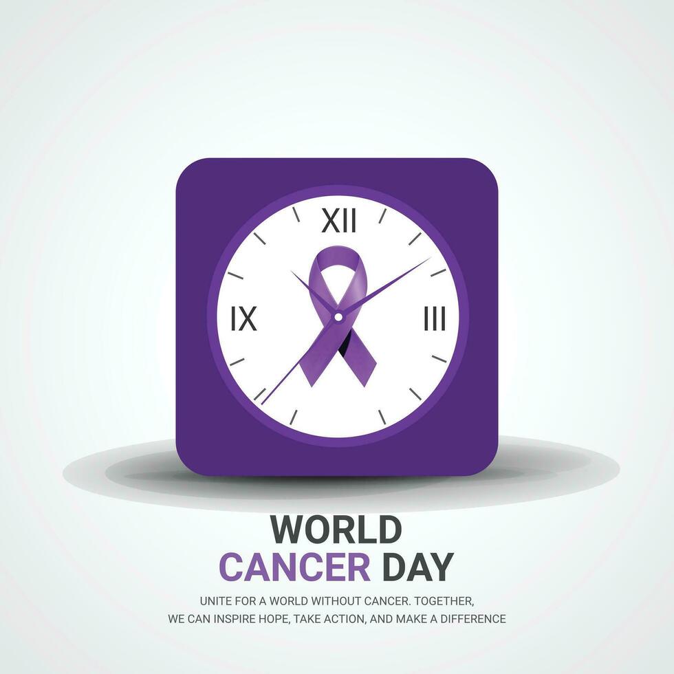 World cancer day creative design for social media post vector