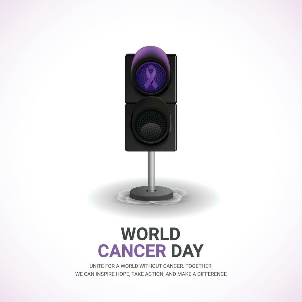 World cancer day creative design for social media post vector