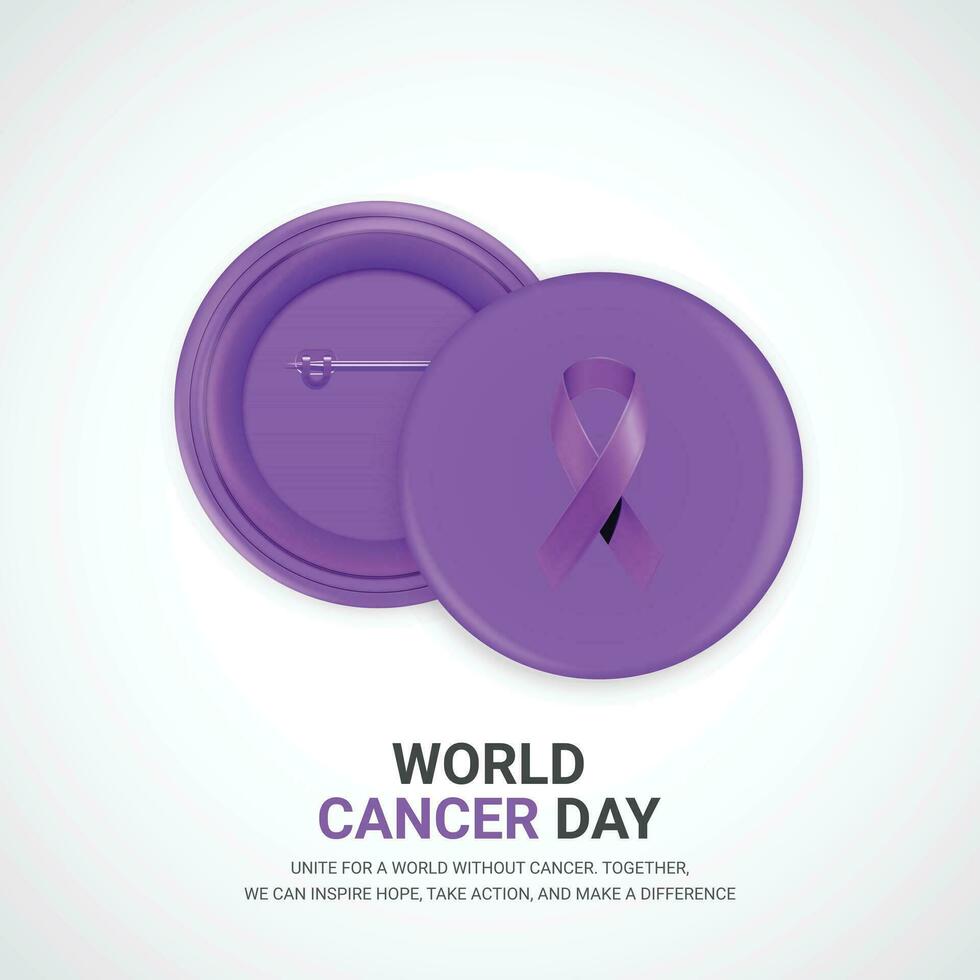 World cancer day creative design for social media post vector