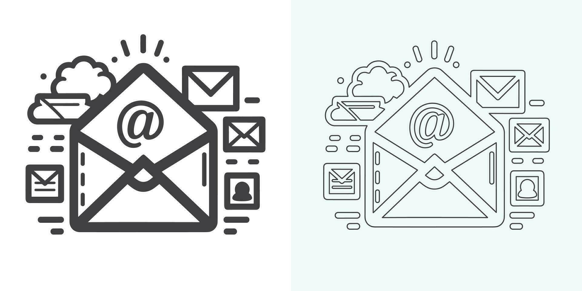 Email envelope icon vector illustration. Mail icon set. email icon vector. E-mail icon. Envelope illustration