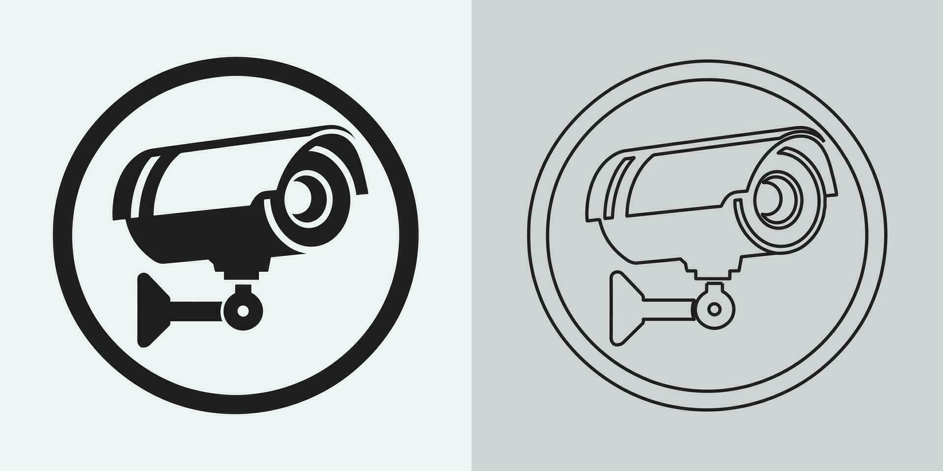Set of security or surveillance camera icons. CCTV camera icon, Vector Graphics. Wireless security camera icon. Black icon illustration for CCTV camera isolated on white background