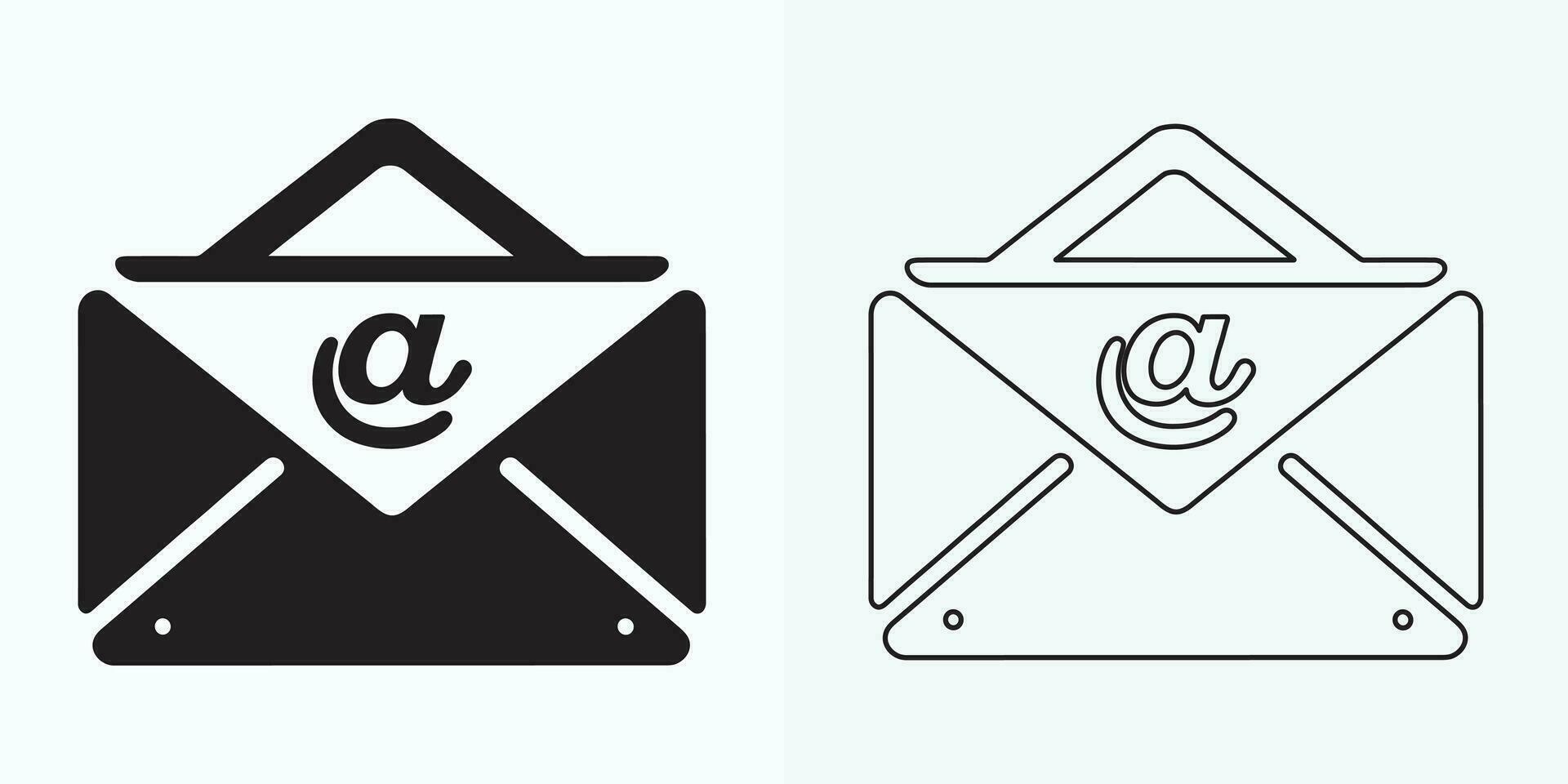 Email envelope icon vector illustration. Mail icon set. email icon vector. E-mail icon. Envelope illustration