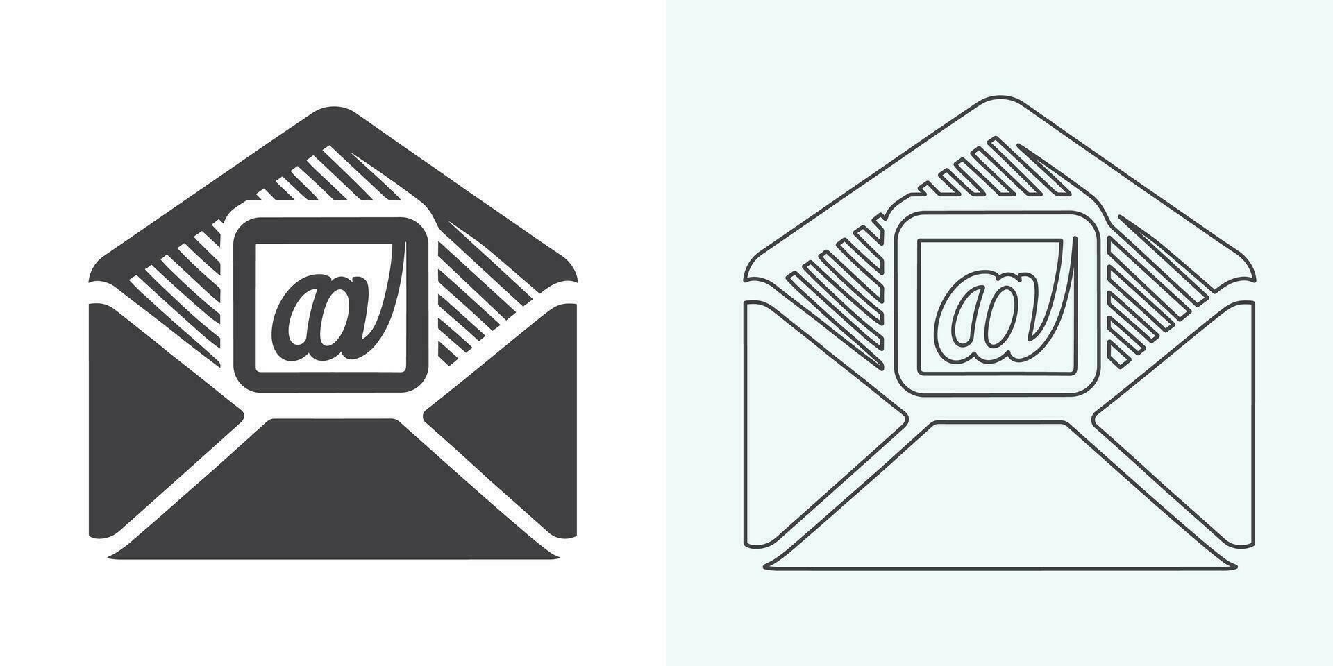 Email envelope icon vector illustration. Mail icon set. email icon vector. E-mail icon. Envelope illustration