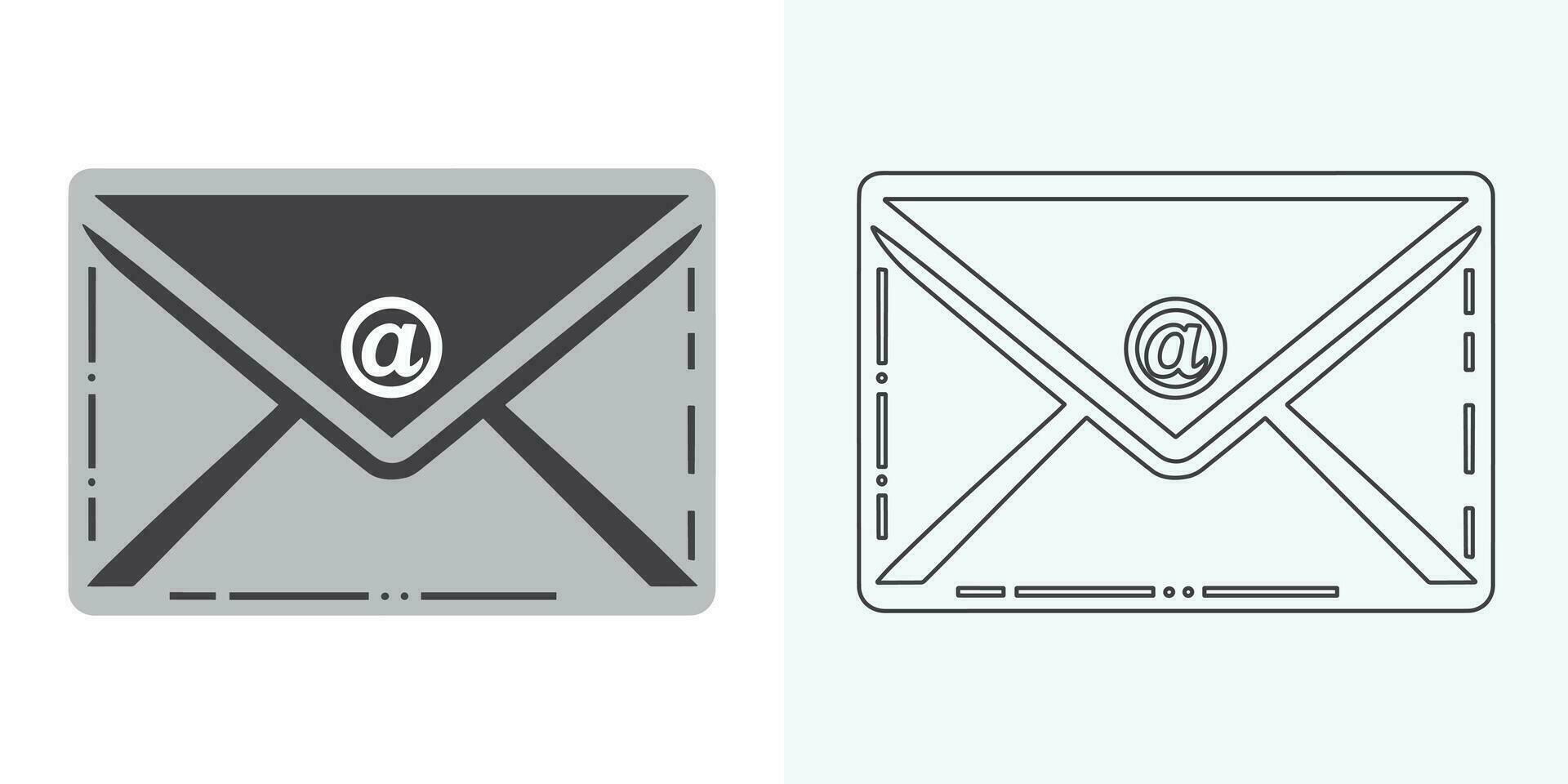 Email envelope icon vector illustration. Mail icon set. email icon vector. E-mail icon. Envelope illustration