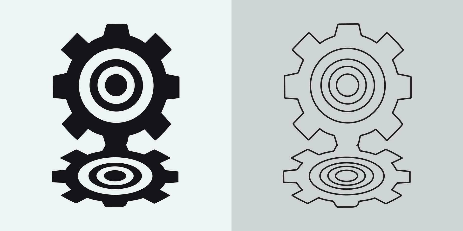 Setting icon vector. Gear or Cog. Settings isolated flat vector icon. Gear symbol. Vector gear tool or button for web application or UI.