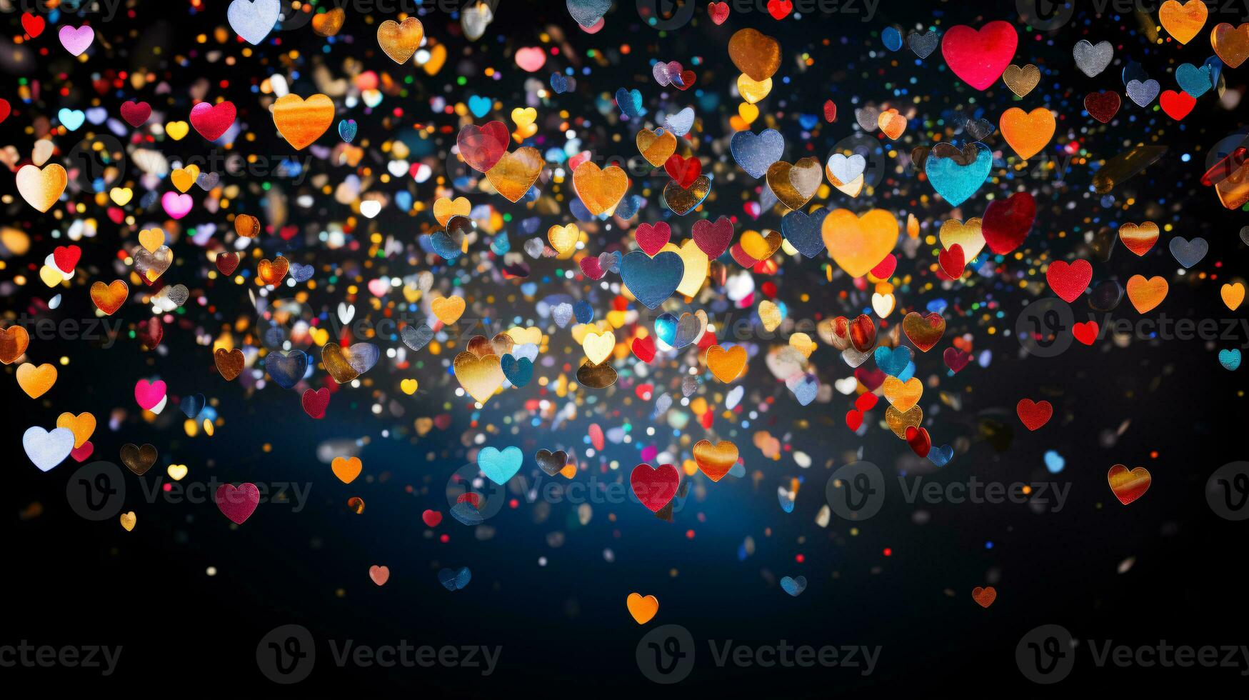 AI generated Exploding colored confetti burst for new years and celebration photo
