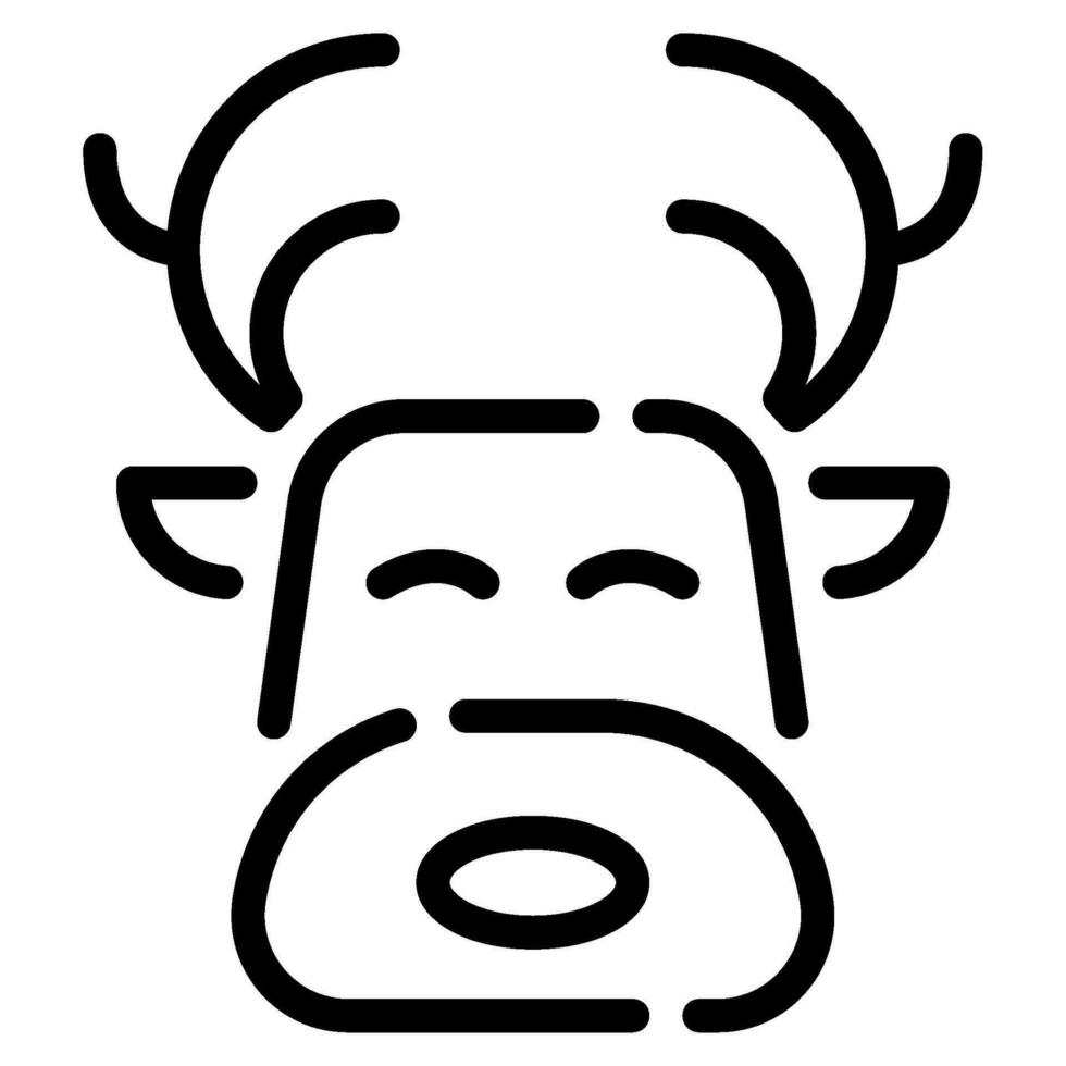 Reindeer Illustration Icons for web, app, infographic, etc vector