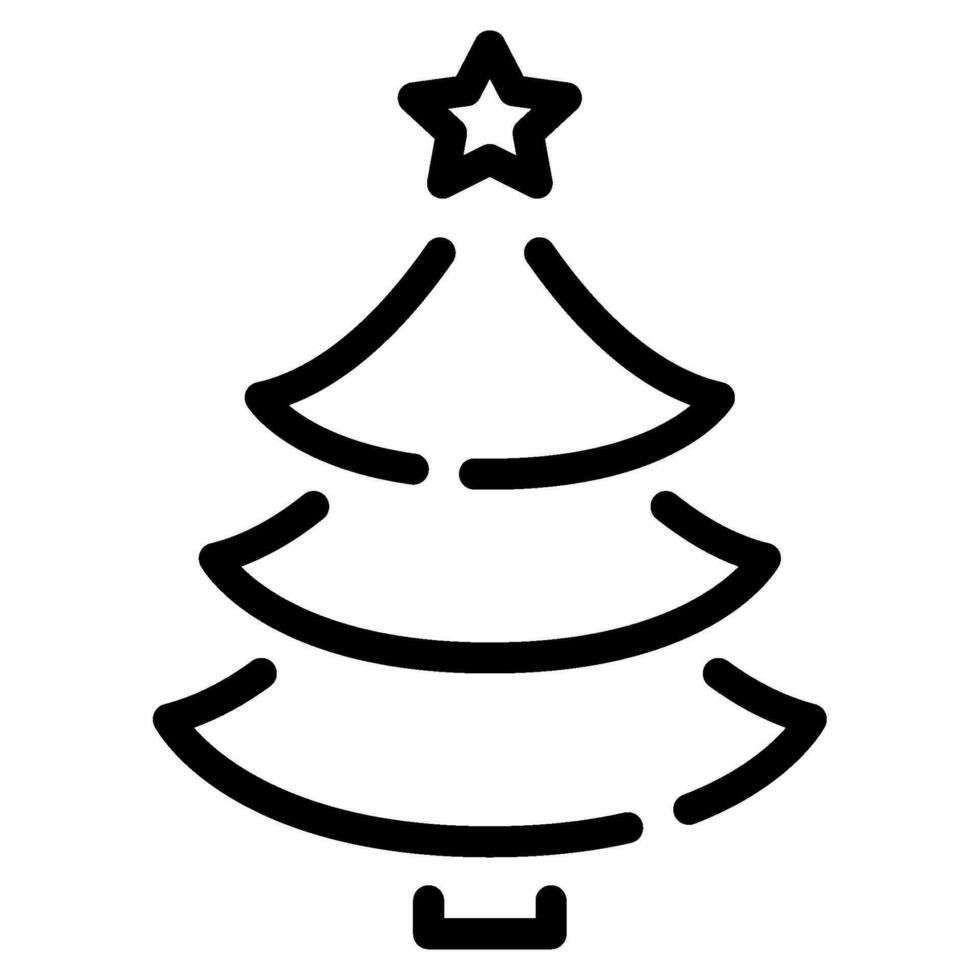 Navidad árbol ilustración íconos para web, aplicación, infografía, etc vector