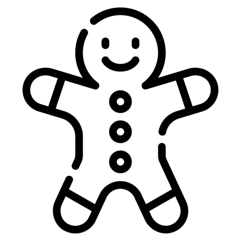 Gingerbread Man Illustration Icons for web, app, infographic, etc vector