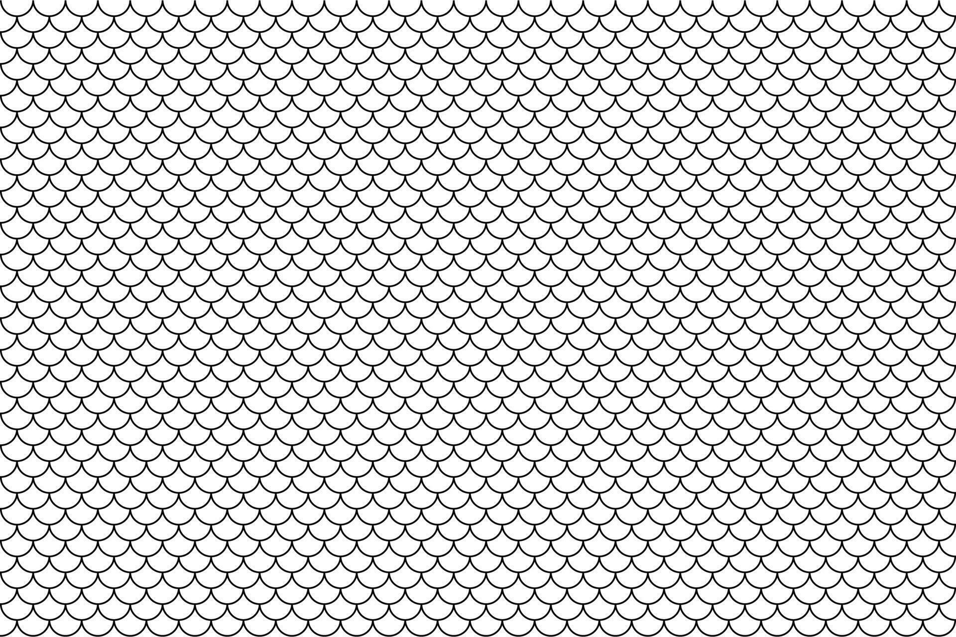 Fish scale pattern line art, tile pattern line, mermaid tail pattern