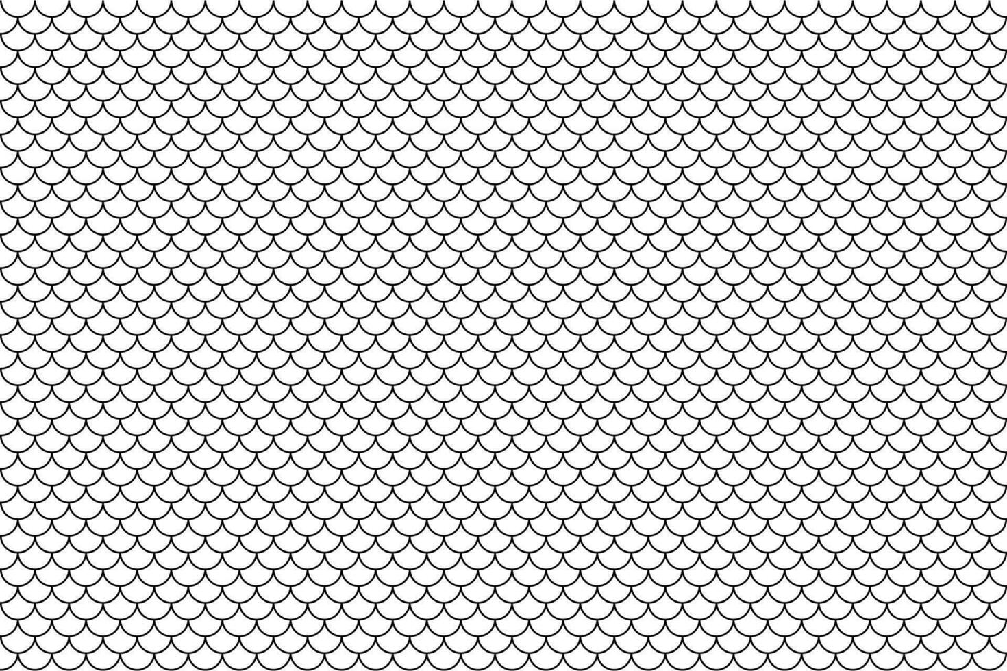 Fish scale pattern line art, tile pattern line, mermaid tail pattern vector. vector