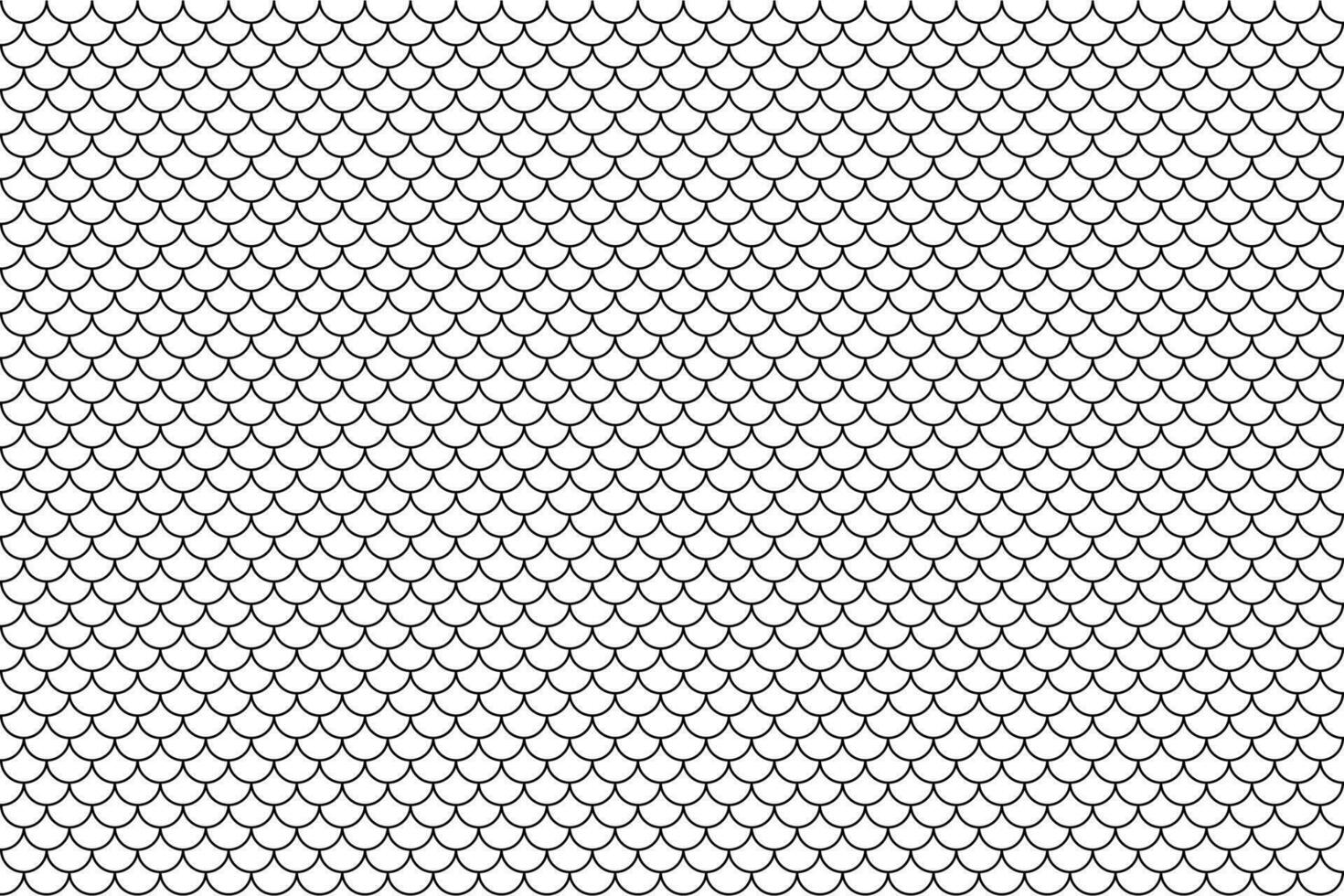 Fish scale pattern line art, tile pattern line, mermaid tail pattern vector. vector