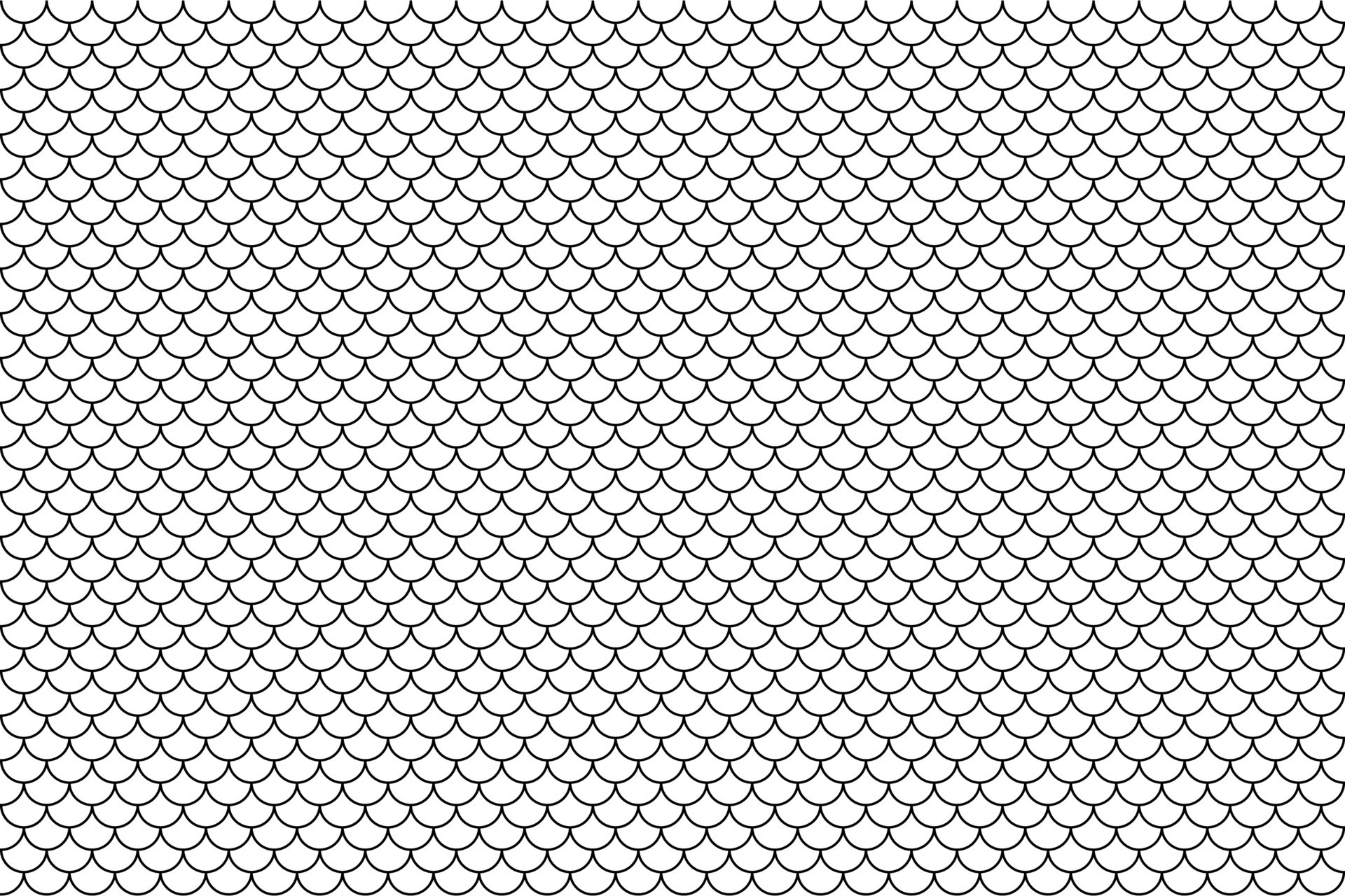 Fish scale pattern line art, tile pattern line, mermaid tail pattern