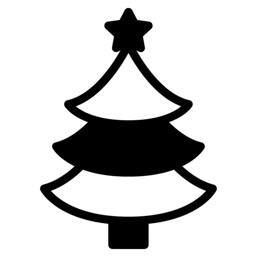 Navidad árbol ilustración íconos para web, aplicación, infografía, etc vector