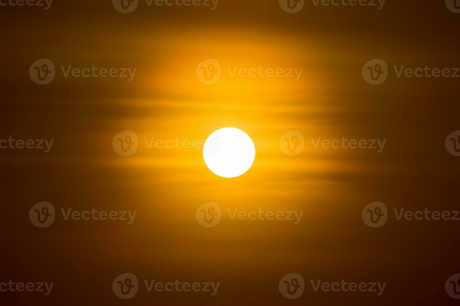 Big sun on the orange sky. photo