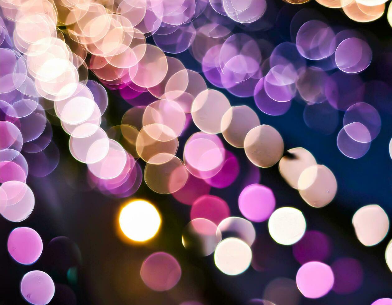 AI generated Christmas Background with bokeh light. photo