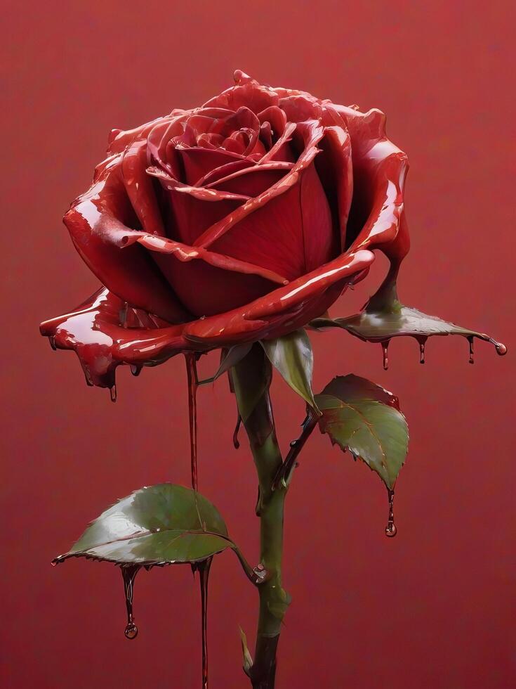 AI generated Free Celebrate Love Happy Valentine's Day with Stunning Rose Flowers, Generative Ai photo