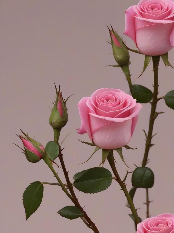 AI generated Free Celebrate Love Happy Valentine's Day with Stunning Rose Flowers, Generative Ai photo