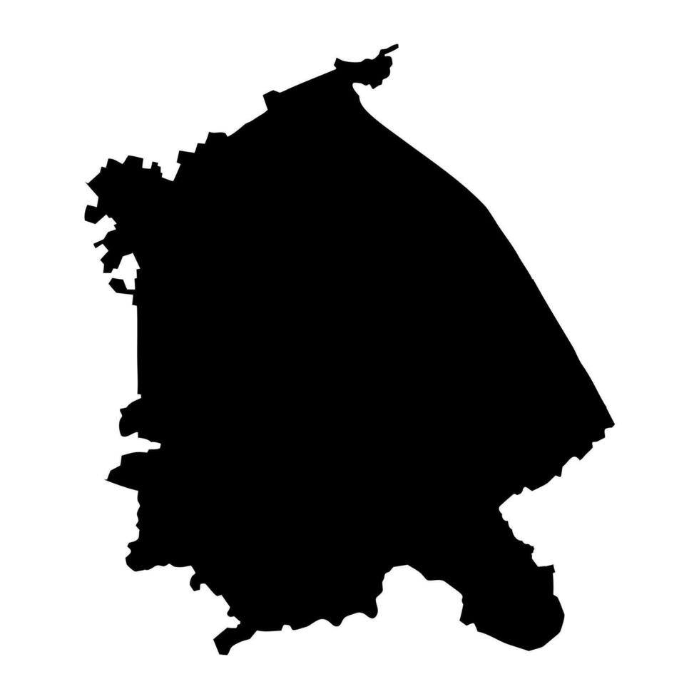 Pavlodar region map, administrative division of Kazakhstan. Vector illustration.
