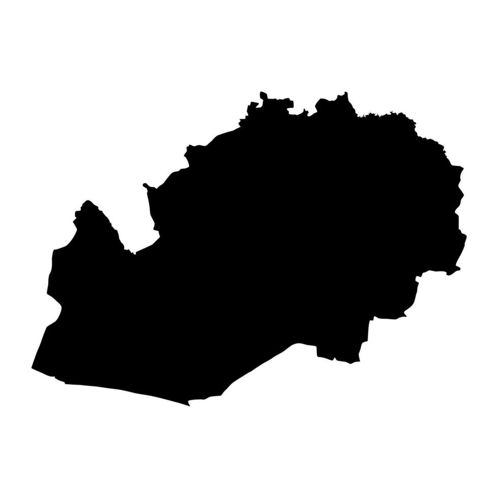 West Kazakhstan region map, administrative division of Kazakhstan. Vector illustration.