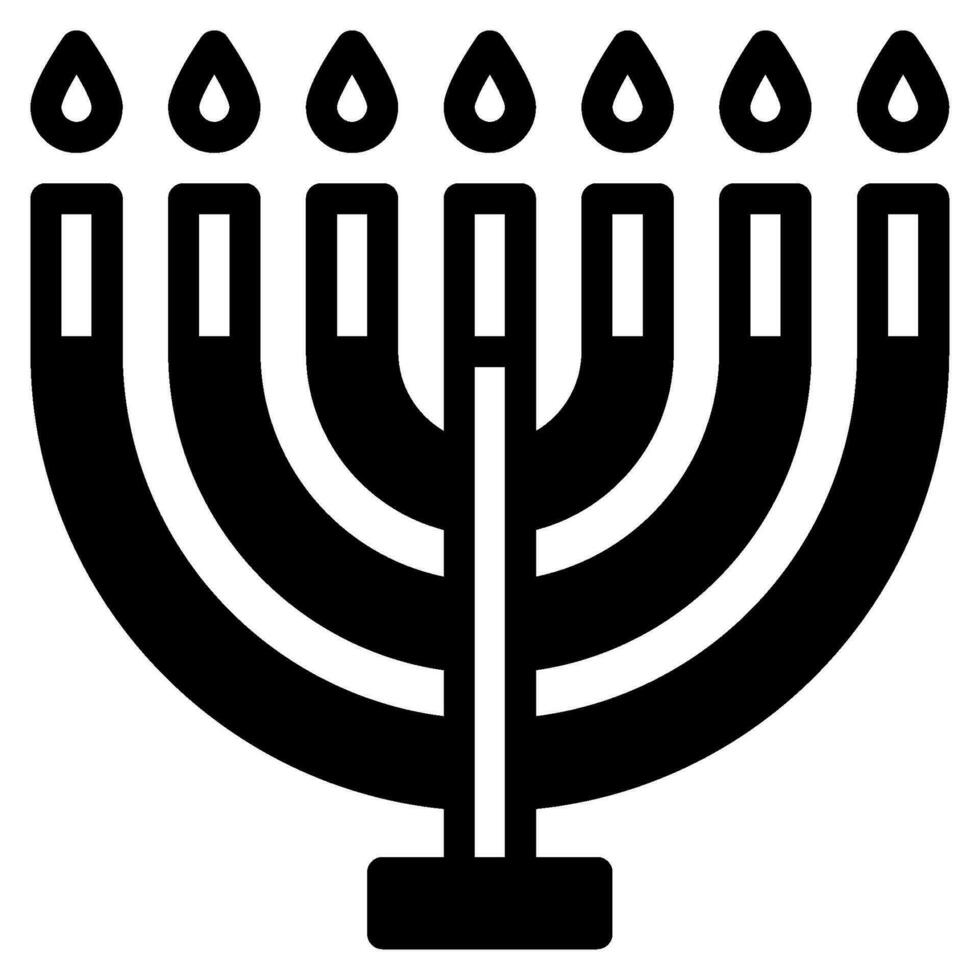 Hanukkiah Illustration Icons For web, app, infographic, etc vector