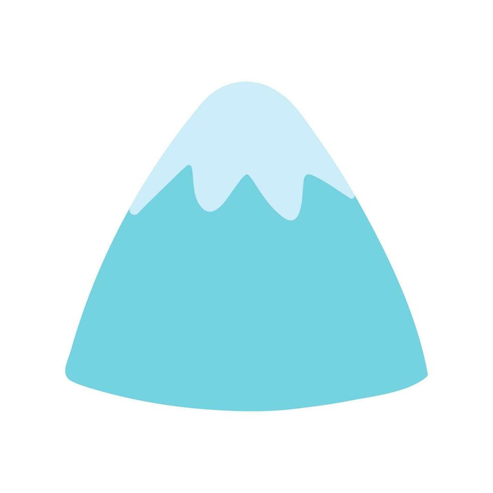 Cute Iceberg Icon in Flat Cartoon Animated Vectror Illustration for Winter Christmas and New Year Element Decoration vector
