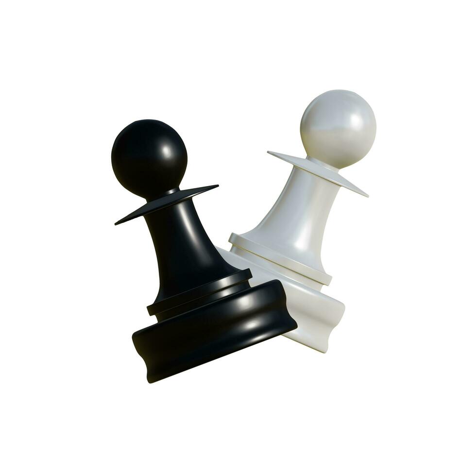 Black and White Pawn Chess Piece photo