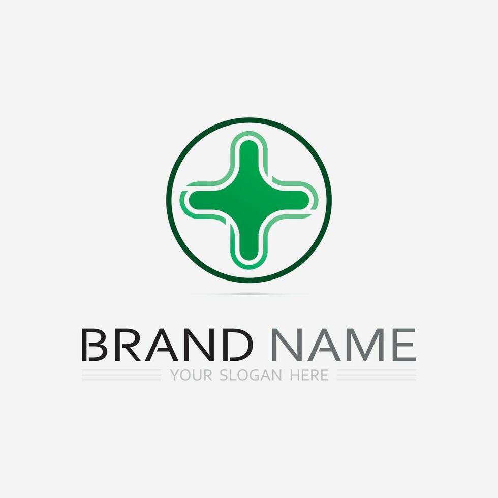 health protection with shield logo design vector template for medical or insurance company-vector