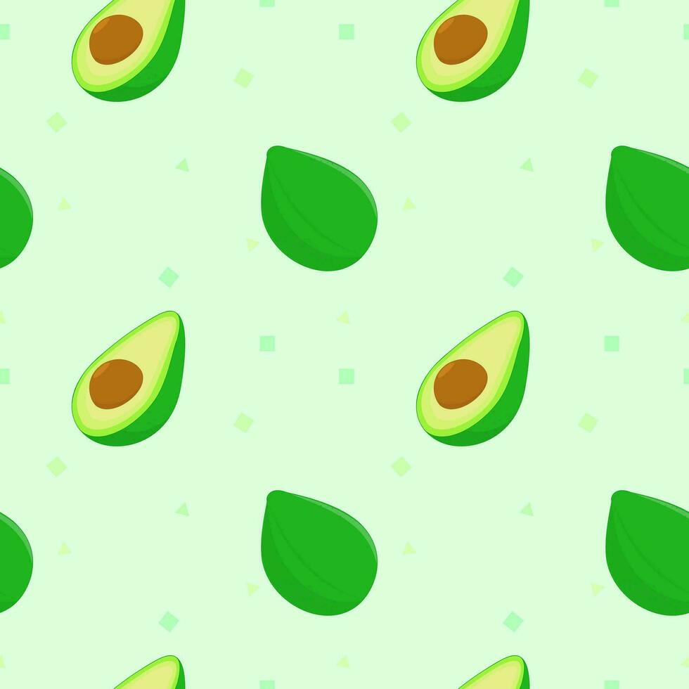 Cute avocados seamless pattern for background of wrapping paper or textile vector