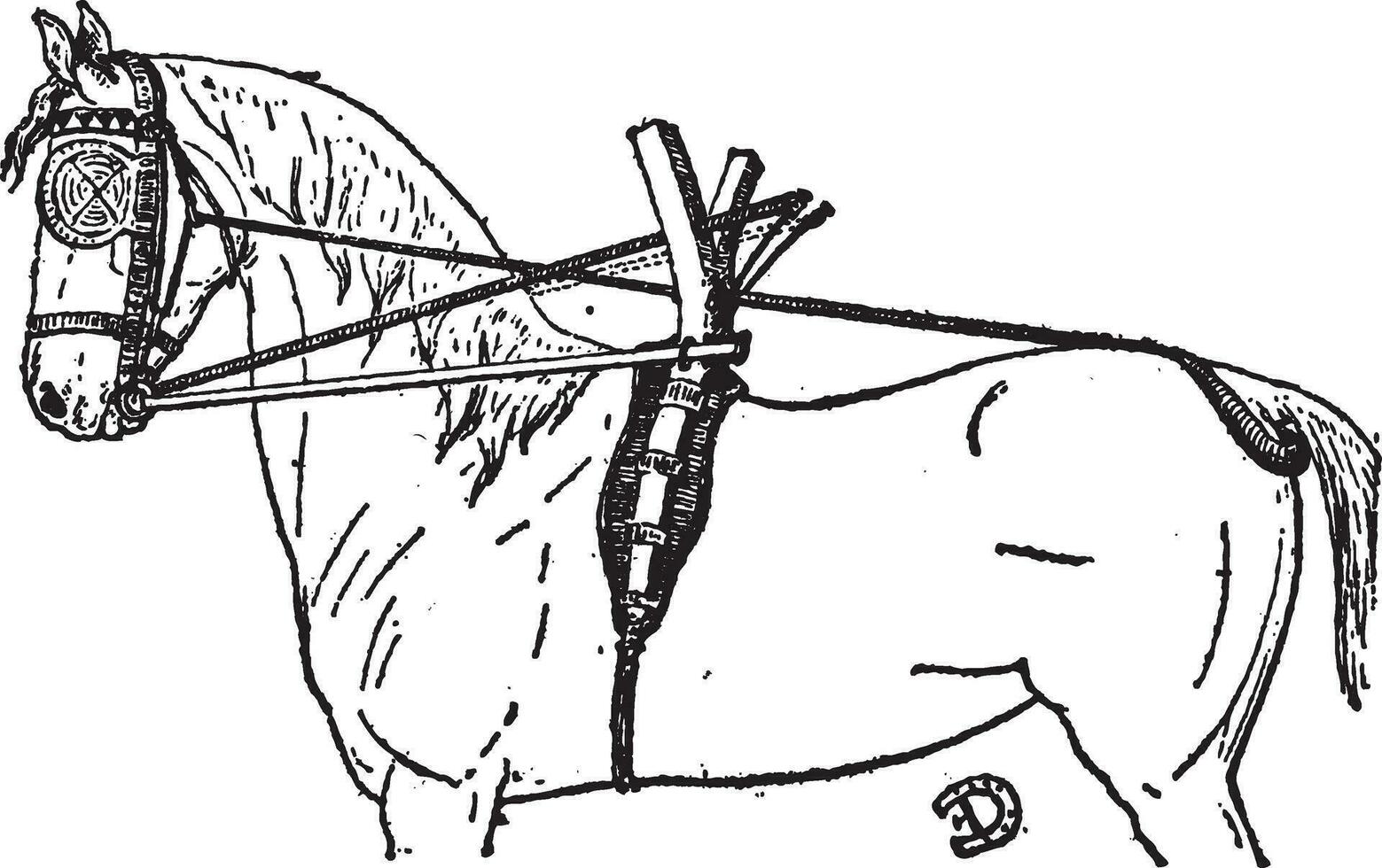 Wooden Horse Jockey, vintage engraving 35376964 Vector Art at Vecteezy