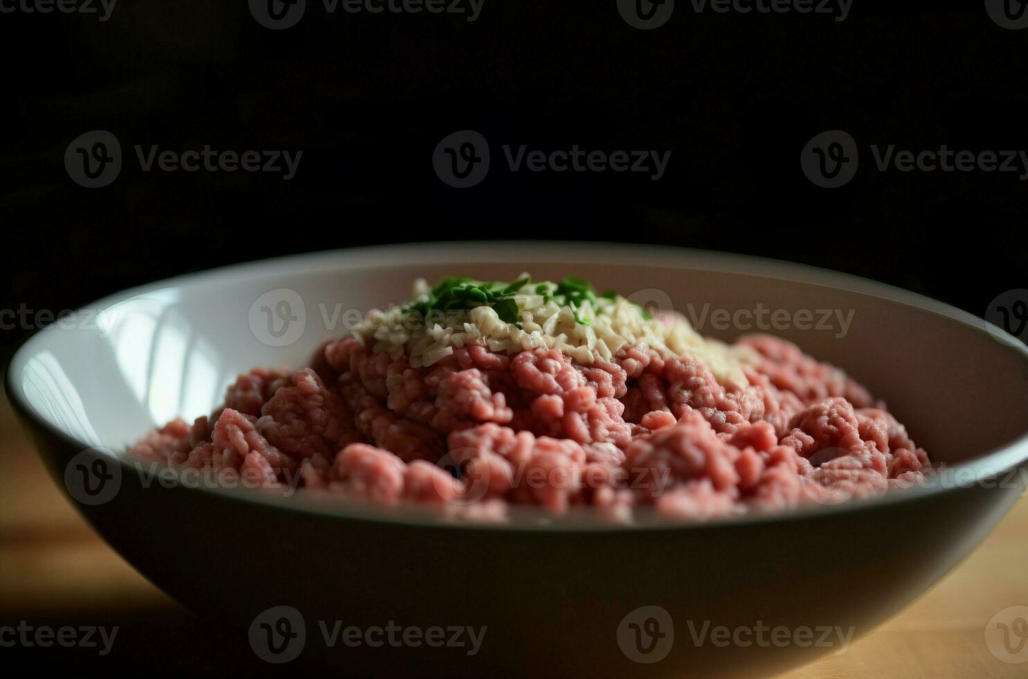 AI generated Raw minced meat pork. Generate Ai photo