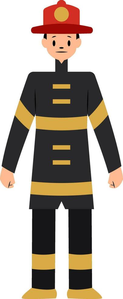Fireman character vector illustration on a white background