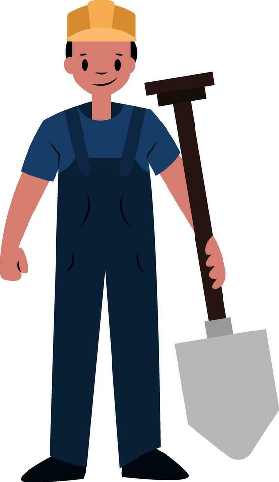 Builder chracter vector illustration on a white background