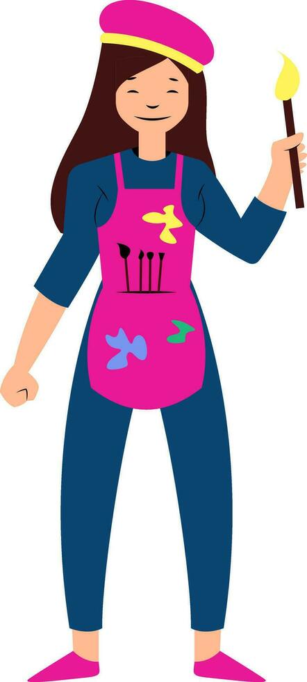 Artist character vector illustration on a white bckground