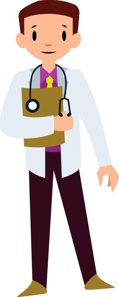 Doctor character vector illustration on a white background