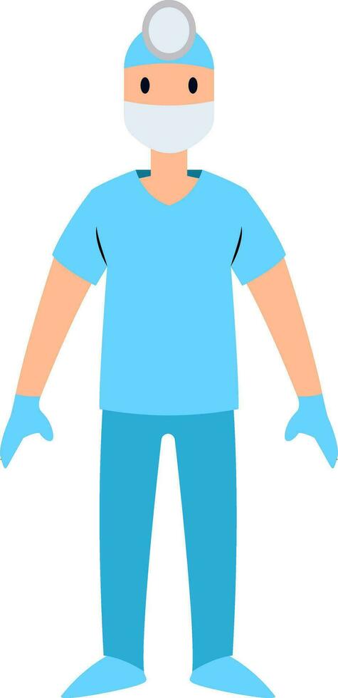 Surgeon character vector illustration on a white background