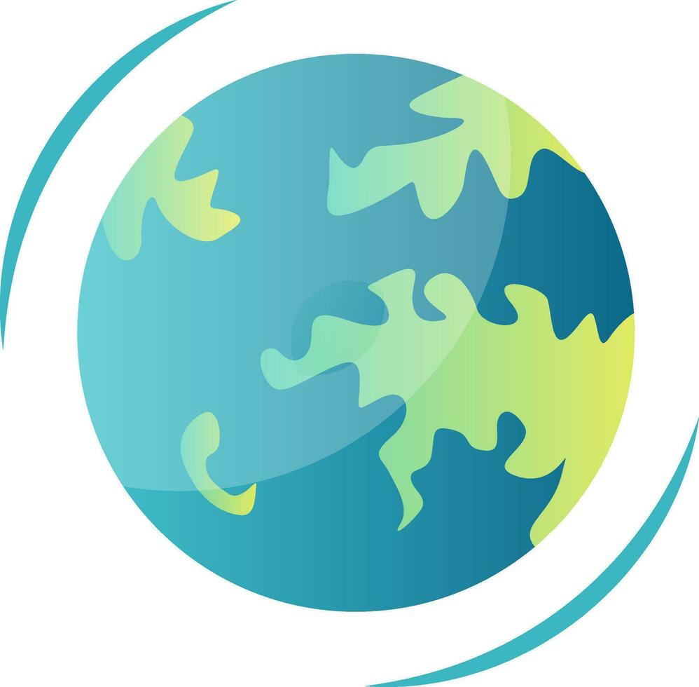 Rotating planet Earth vector illustration on a white background