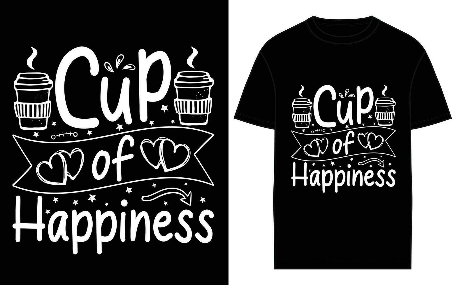 coffee typography and lettering t-shirt design vector