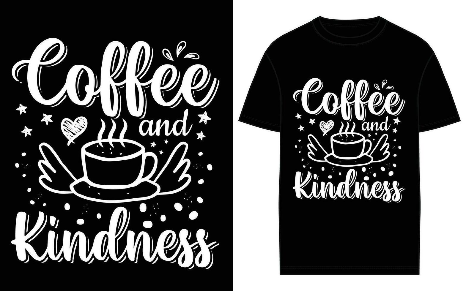 coffee typography and lettering t-shirt design vector