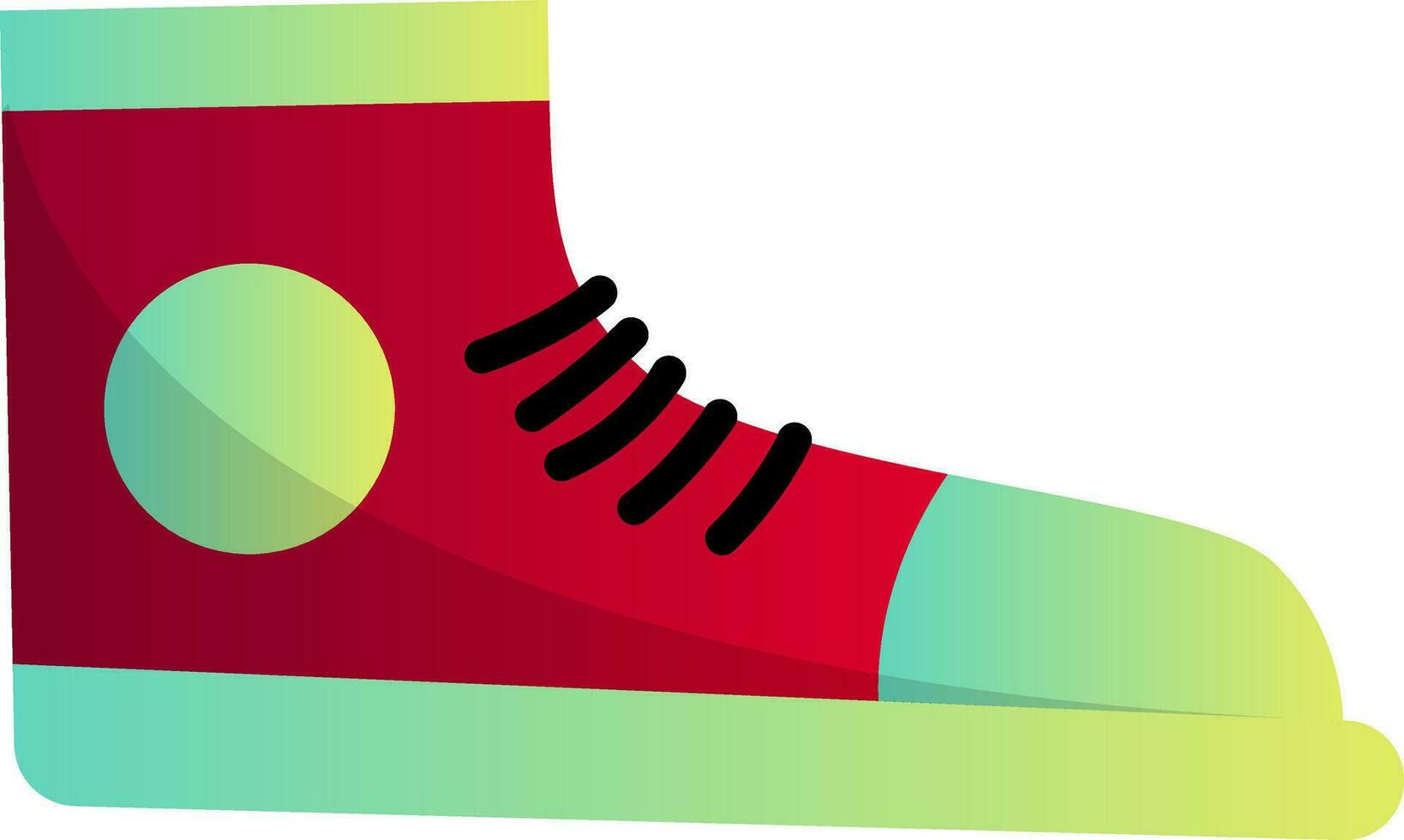 Red converse sneaker vector illustration on a white background