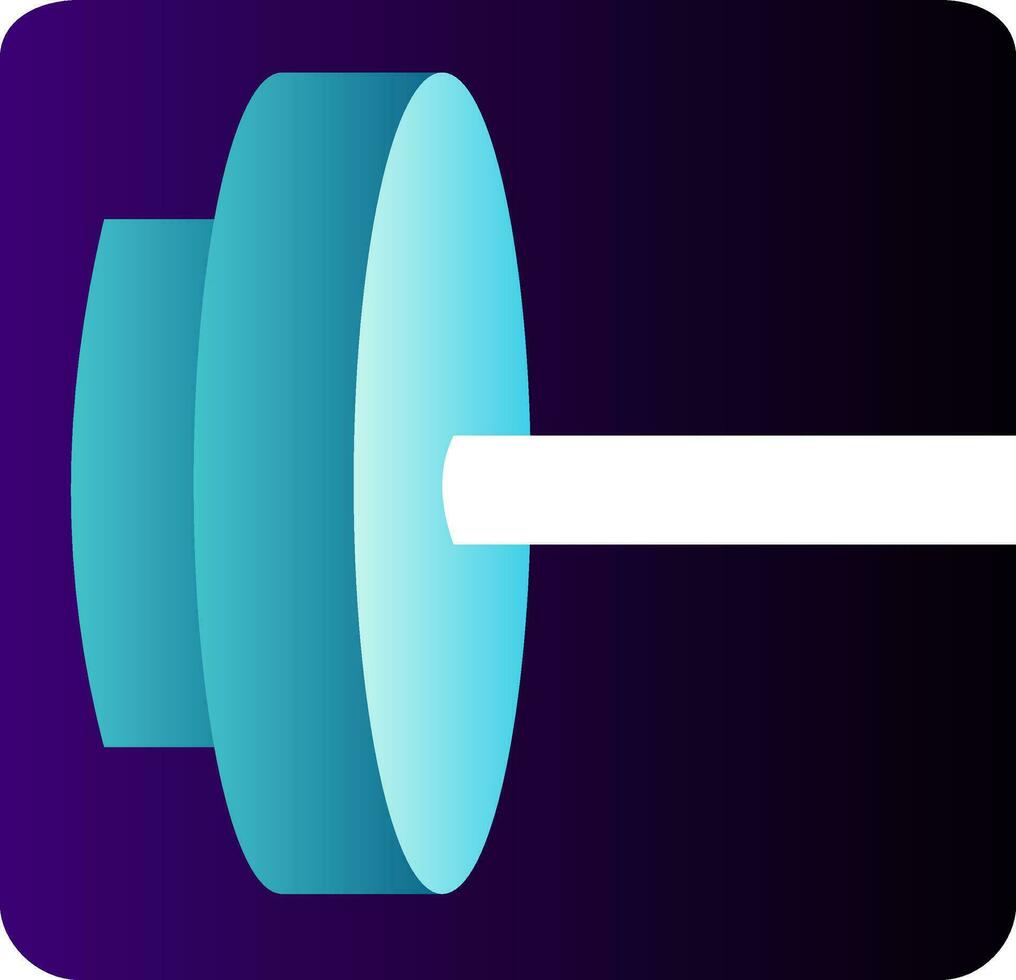 Deep blue square with a weight bar inside vector illustration on a white background