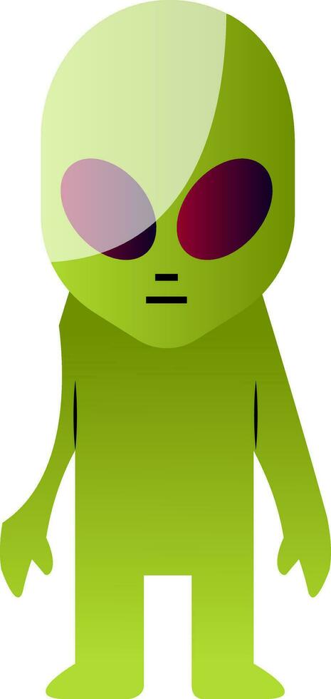 Vector illustration of green alien on a white background 35377666