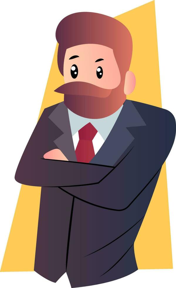 Cartoon businessman vector illustartion on white background