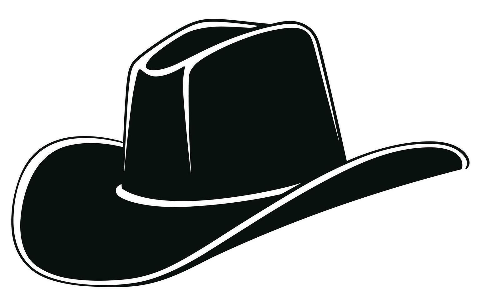 vaquero sombrero logo diseño - silueta sencillo vector